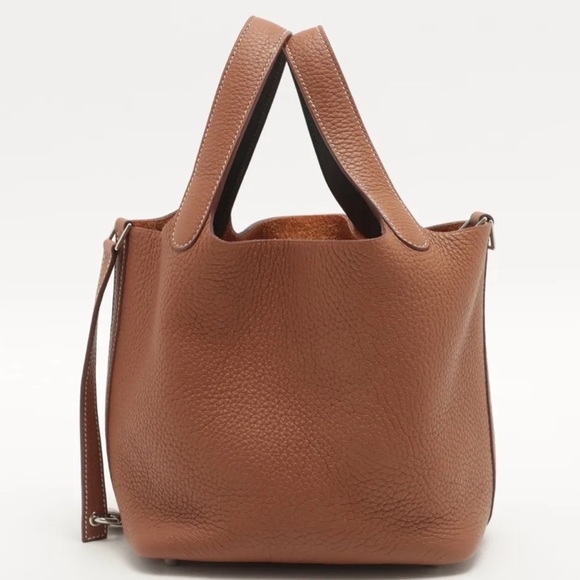 Hermes Picotan Lock Eclat PM Taurillon Clemence Swift Gold Ebene - Picture 2 of 8